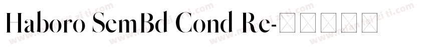 Haboro SemBd Cond Re字体转换
